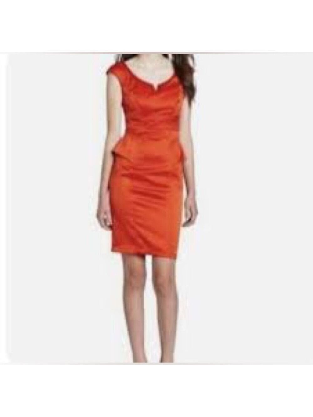 XOXO Orange Sleeveless Peplum Dress Sz 5/6